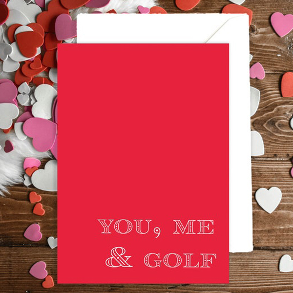 Golf Valentine's card