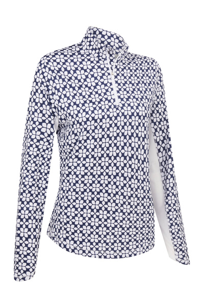 Geo Print Sun Protection Long Sleeve Top 