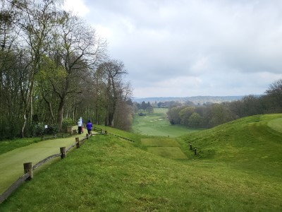 The dramatic 14th at Tandridge Golf Club