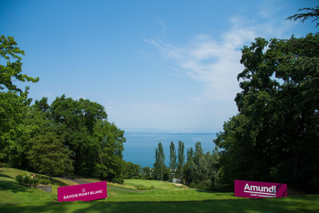 Iconic second hole at Evian Resort Golf Club