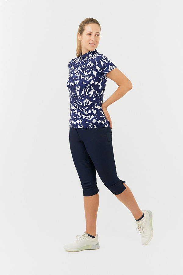 Amnity Short Sleeve Polo and Trust Capri