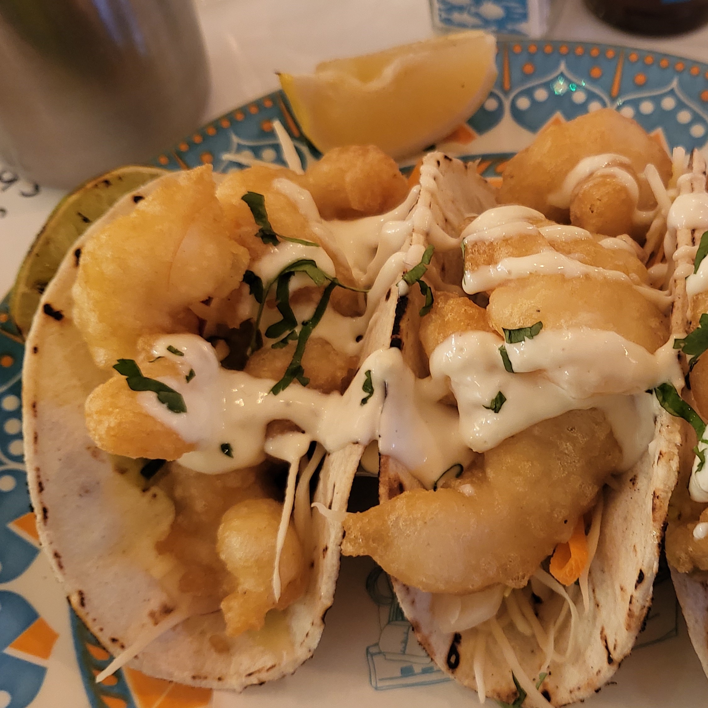 Prawn tacos