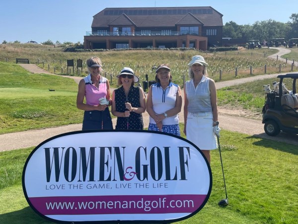 Val, Julia, Gerda & Judy on the 1st tee at The Caversham
