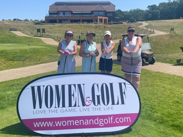 Dawn, Dot, Alveril & Kerry on the 1st tee at The Caversham