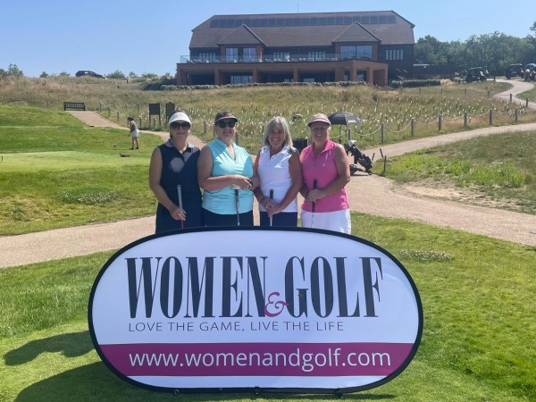 Paula, Susie, Catie & Alli on the 1st tee at The Caversham
