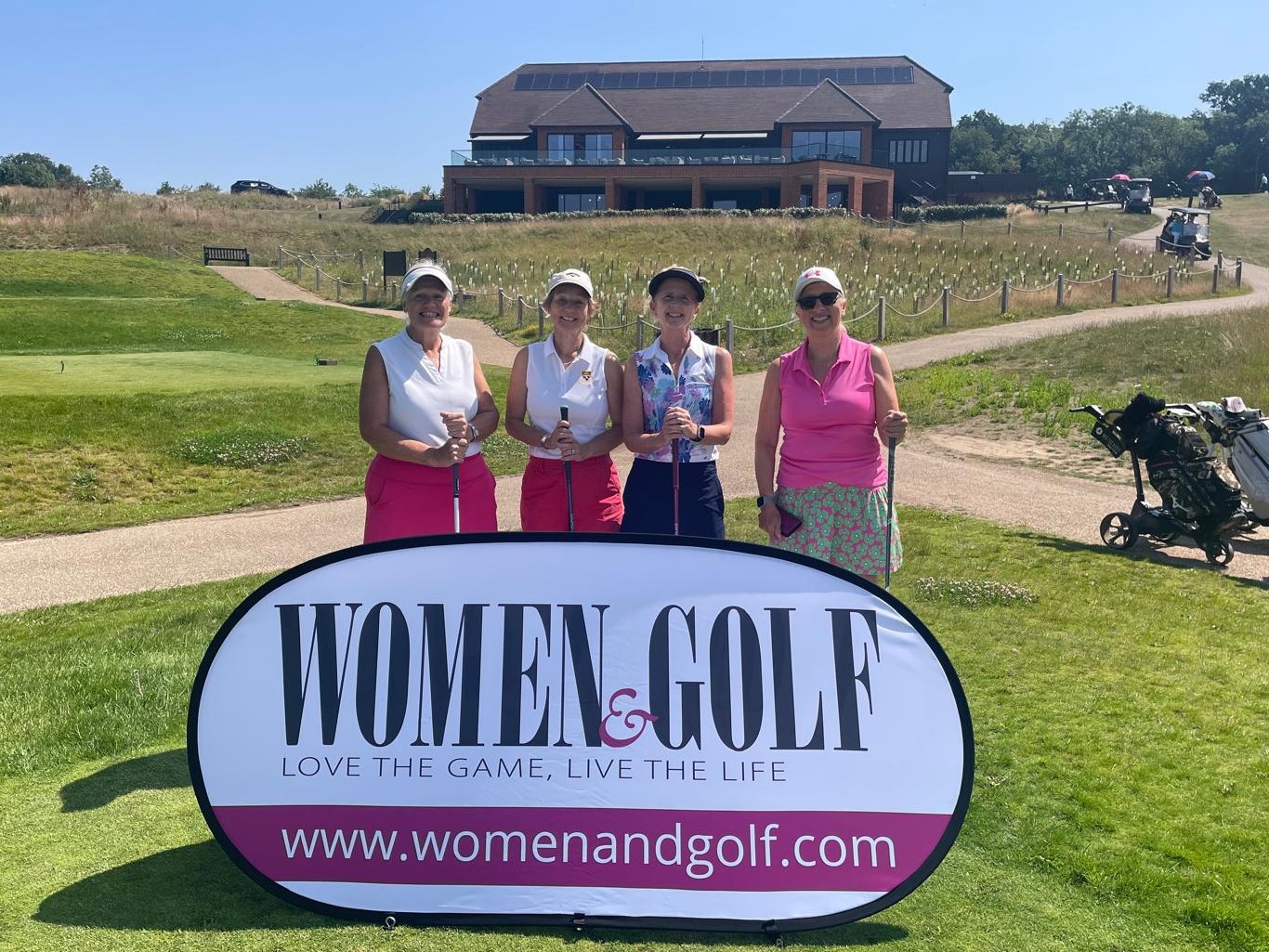 Sue, Carol, Tina & Diane on the 1st tee at The Caversham