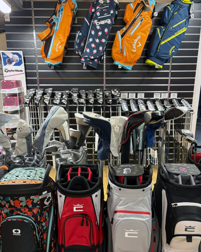 Women's golf clubs and bags